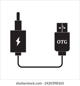 otg cable icon vector design