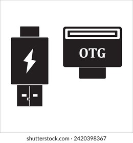 otg cable icon vector design
