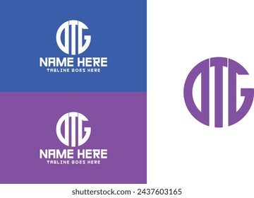 OTG logotipo circular, OTG Monograma diseño del logotipo