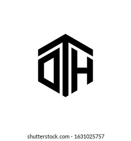 OTH Letter Logo Design polygon Monogram Icon Vector Template