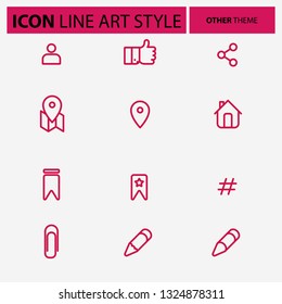 Othe theme icon with line style color