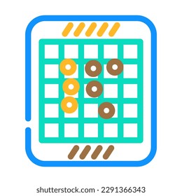 othello game board table color icon vector. othello game board table sign. isolated symbol illustration