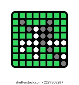 othello game board table color icon vector. othello game board table sign. isolated symbol illustration