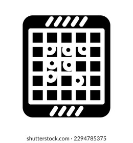 othello game board table glyph icon vector. othello game board table sign. isolated symbol illustration