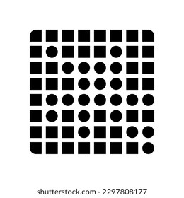 vector de icono de glifo de tabla de tablero de juegos de otro tipo. señal de mesa de juego de otro juego. ilustración de símbolo aislado