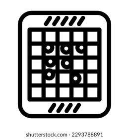othello game board table line icon vector. othello game board table sign. isolated contour symbol black illustration