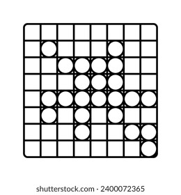 othello game board table line icon vector. othello game board table sign. isolated contour symbol black illustration