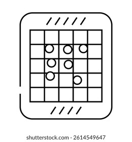 othello game board table line icon vector. othello game board table sign. isolated contour symbol black illustration