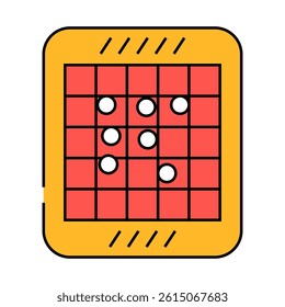 othello game board table line icon vector. othello game board table sign. isolated symbol illustration