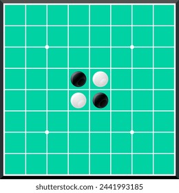 Othello or Reversi game. Board game concept