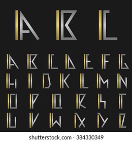 I and other alphabet letters monogram logo