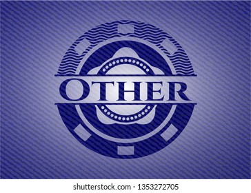 Other badge with denim background