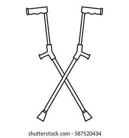 Other crutches icon. Outline illustration of other crutches vector icon for web