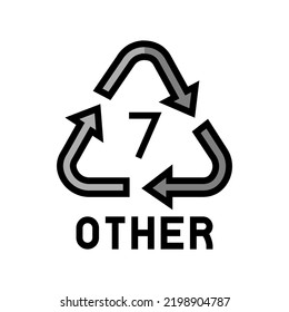 other plastic product sign color icon vector. other plastic product sign sign. isolated symbol illustration