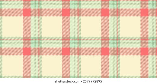 Other seamless background textile, idyllic fabric plaid tartan. Classical texture vector pattern check in light and red colors palette.
