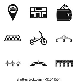 Other side icons set. Simple set of 9 other side vector icons for web isolated on white background