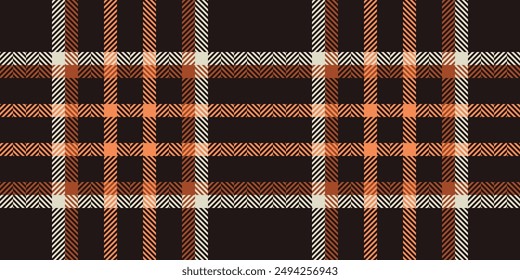 Otra tela de Vector textil, servicio tartán textura de fondo. Patrón de los años 50 a cuadros sin fisuras en la paleta de colores negro y naranja.