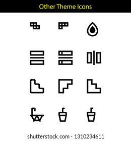 other theme icon with line style