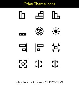 other theme icon with line style
