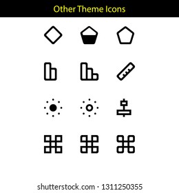 other theme icon with line style