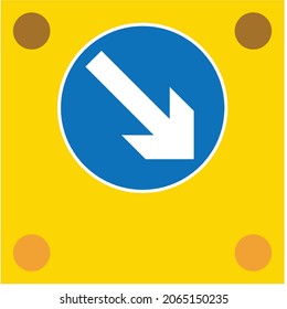 Other traffic to keep to the right of vehicles carrying out mobile road works, road signs in the United Kingdom