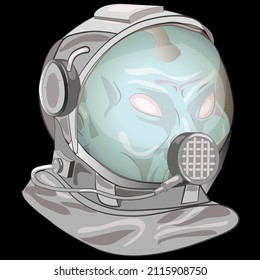 Otherworldly Creature in a Space Suit Vector Illustration