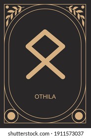 Othila runa. Inheritance. Vector illustration.