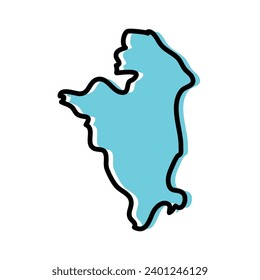 Oti Region of Ghana vector map graphic