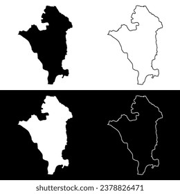 Oti region map, administrative division of Ghana. Vector illustration.