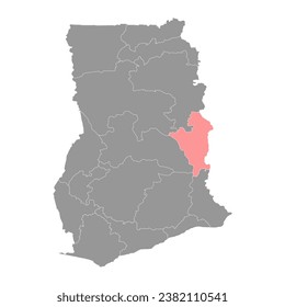 Oti region map, administrative division of Ghana. Vector illustration.