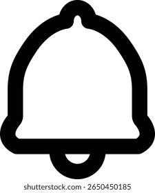 Icono de campana de notificación en estilo de línea