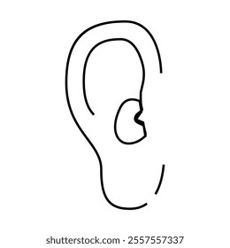 otitis disease line icon vector. otitis disease sign. isolated contour symbol black illustration