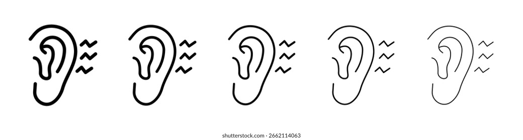 Icono de Otitis llenado concepto de signo plano para el Diseño web.