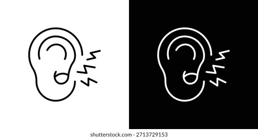 Otitis-Symbol, Umriss, Vektorzeichen, Logo-Design herunterladen