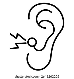 Otitis icon simple flat icon vector symbol