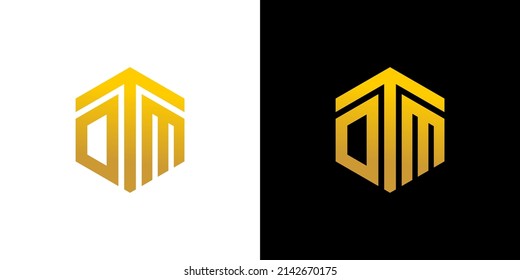 Plantilla de vectores de iconos de monograma de diseño de logotipo OTM