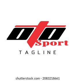 OTO SPORT text logo vector, for sports equipment design.