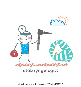 otolaryngologist came to treat the patient's nose
