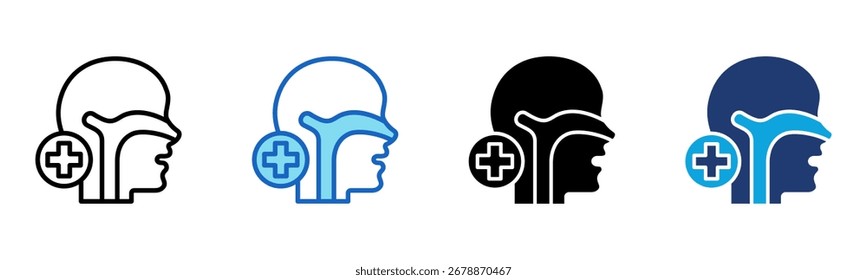Otolaryngologie-Symbol Multi-Style-Vektorgrafik