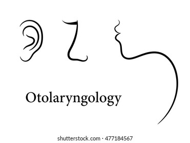 Otolaryngology Set With Ear, Nose And Throat Patterns