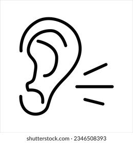 Icono de vector de audición osicológica