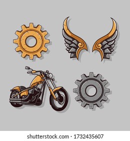 Otomotif artwork illustration. file vector editable.