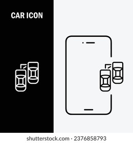 Otomotive and smartphone line icon