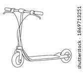 otoped scooter vector illustration,isolated on white background,top view
