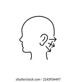 Otoplasty color line icon. Human diseases. Pictogram for web page, mobile app, promo.