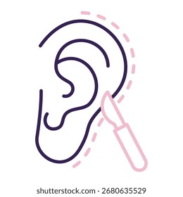 Elemento Ícone De Otoplastia Para Design