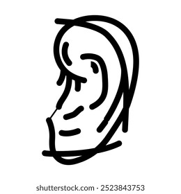 otoplasty surgery line icon vector. otoplasty surgery sign. isolated contour symbol black illustration