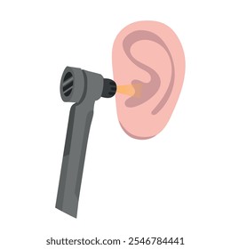 Otorhinolaryngologist Healthcare doctor caring about patient health Otoscopy check up ear