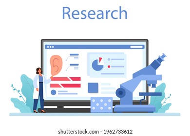 Otorhinolaryngologist online service or platform. Healthcare concept
