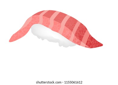 otoro sushi / tuna vector